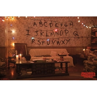 Alphabet Wall Poster Stranger Things Gift Art Print Prop Joyce Byers TV Show